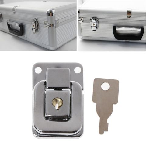 Metal Jewelry Box Lock Suitcase Buckles Toggle Hasp Latch Catch Clasp With Key ► Photo 1/6
