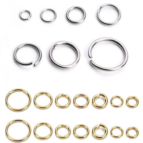 SAUVOO 1 Pack Stainless Steel Open Jump Ring Gold Silver Double Loop Split Ring Connector for DIY Necklace Jewelry Supplier ► Photo 1/6