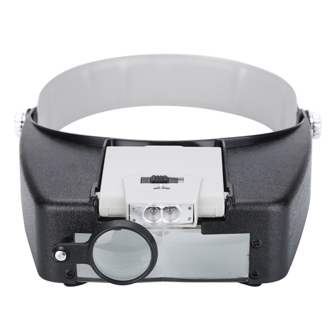 High Quality Head Magnifier Headband LED Power Light Visor Glasses for Jewelry Making Elderly Reading  Magnifying Optical Lens ► Photo 1/6
