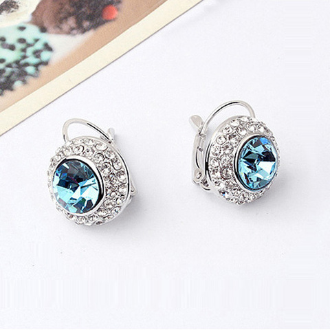 Korean Style Crystals from Swarovski Drop Earring For Women Fashion Wedding Earrings Engagement Jewelry Brincos Pendientes ► Photo 1/6