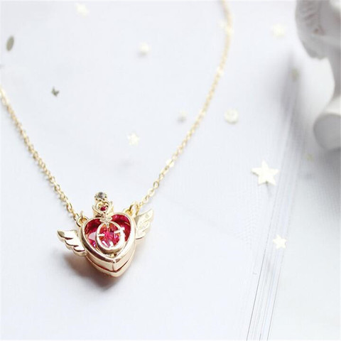 Anime Sailor Moon Loving Wand Crystal cosplay Pendant Necklace Girl accessories Cute props A776 ► Photo 1/6