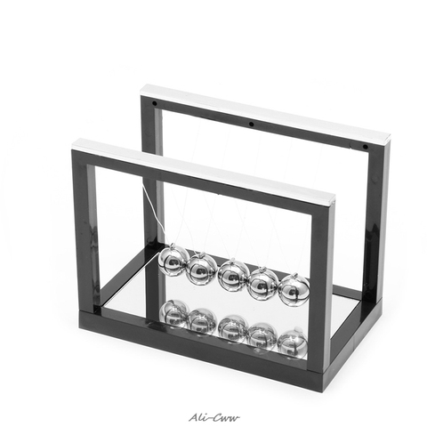 Early Fun Development Educational Desk Toy Gift Newtons Cradle Steel Balance Ball Physics Science Pendulum ► Photo 1/6