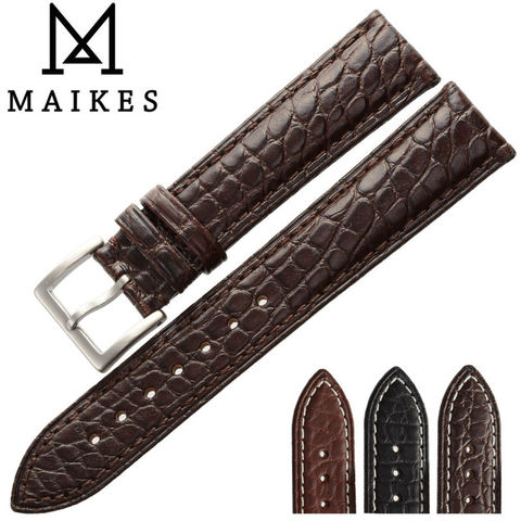 MAIKES Luxury Real Alligator Watch Band 18mm 20mm 22mm 24mm Genuine Crocodile Leather Watch Strap Case For IWC OMEGA Longines ► Photo 1/1