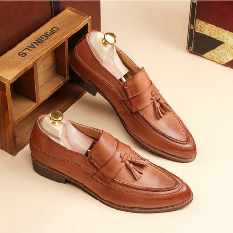 Brand New Fashion Classic Point Toe Oxfords For Men Moccasins Loafers shoes  Mens Business Party Tassels driving shoes LK-17 ► Photo 1/6