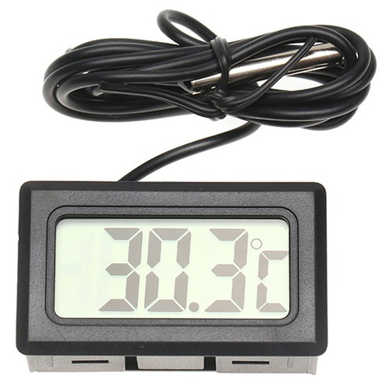 Temperature Thermometer Meter Temp Sensor 1m Probe Tester Car Digital LCD