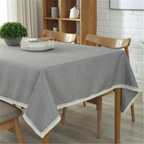 Rectangular Tablecloth Waterproof Blending Solid Table Cover Anti-Scalding Wedding Cloth for The Table Home Textile Garden ► Photo 1/5
