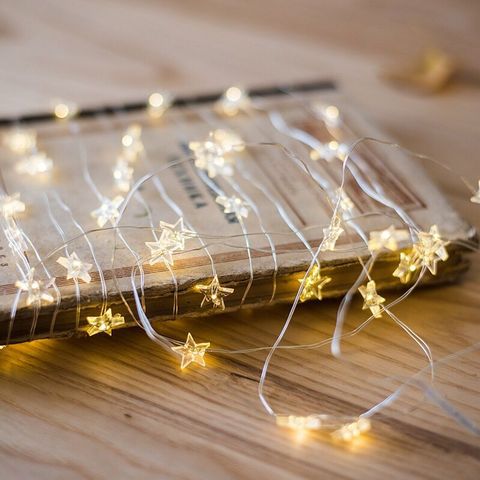 6M 60LED Star Silver Wire String Lights 3 AA battery operated fairy string lights for festival holiday party wedding decoration ► Photo 1/6