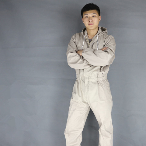 Plus size Men Hooded Overalls Male Work Wear uniforms Worker Repairman Machine Auto Repair jumpsuit pants Singer costumes 060903 ► Photo 1/5