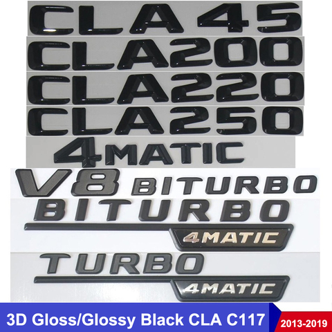 Black Matt ML63 ///AMG Letters Trunk Emblem Badge Sticker For Benz ML63 AMG