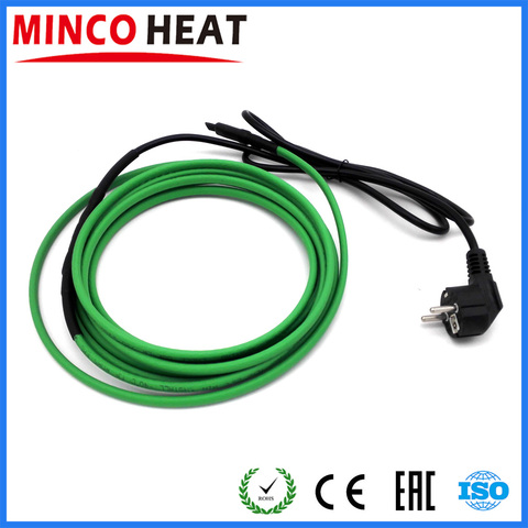 1 ~ 10 Meters Water Pipe Heating Snow Melting Self Regulating Heating Cable Kits with EU Plug Pre-assembled ► Photo 1/6
