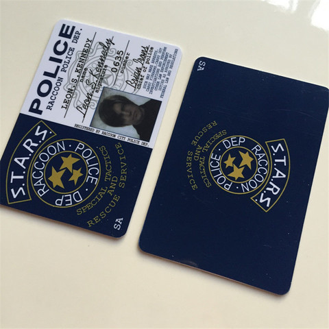 Cosplay Stars RACCOON Police Dep Leon/Chris/Jill/Wesker PVC Card Police ID Cards Role Playing Cosplay Props Custom Made ► Photo 1/4