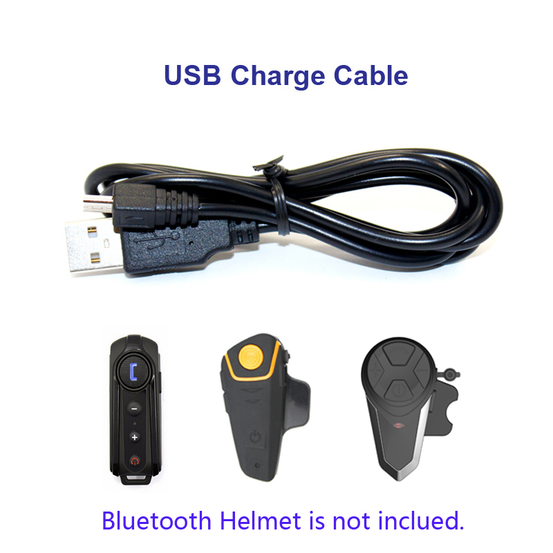 Motorcycle Helmet Headphone Speaker Bluetooth USB Charge Intercom Interphone 