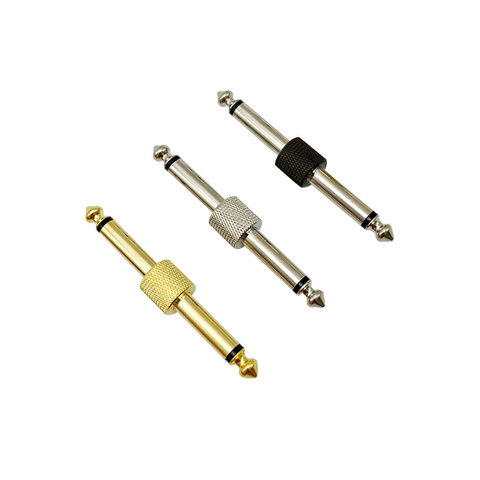 3pcs 6.35mm Plug Guitar Effects Pedal Connector Coulper Jack Cable Adapter 1/4 inch Metal Audio Adaptor Pedal Board Accessories ► Photo 1/6