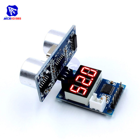 diymore HC-SR04P/SR04 Ultrasonic Sensor HC-SR04 Measuring Distance Sensor LED Display Module for Arduino UNO Robot ► Photo 1/6