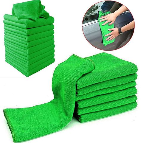 5/10pcs Green & Blue Microfiber Clean Auto Car Detail Soft Microfiber Cloths towels Wash Duster For Home Kitchen Cleaning Tool ► Photo 1/6
