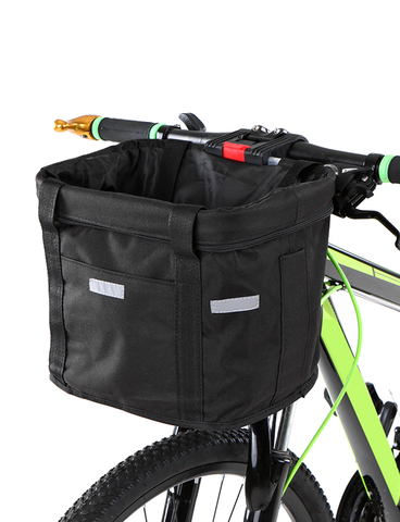 Lixada Bicycle Front Basket Removable Waterproof Bike Handlebar Canvas Basket Pet Carrier Frame Bag Bicycle ► Photo 1/6