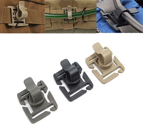 Drink Tube Clip Water Pipe Hose Clamp Backpack molle webbing tactical buckle outdoor camp attach web Hydration Hydrolink Bladder ► Photo 1/4