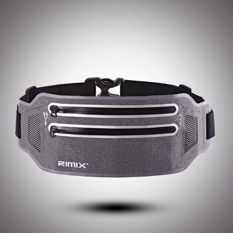 RIMIX Unisex Running Belt For 6.5 Inch Phone Reflective Sport Waist Band Bag Pack For Fitness Jogging Marathon Gym Fitness ► Photo 1/6