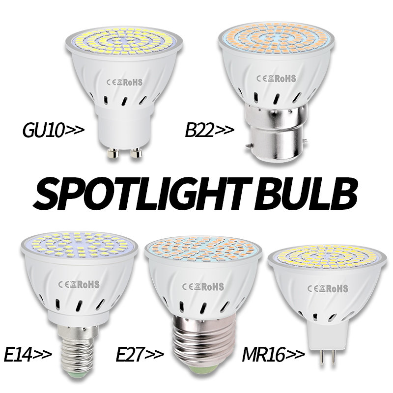 Dan Vooruitzien Machtigen Led Spot Light Corn Bulb GU5.3 Bombilla LED E27 Spotlight SMD 2835 Led Lamp  5W 7W B22 focos led gu10 220V Ampoule led maison E14 - Price history &  Review | AliExpress