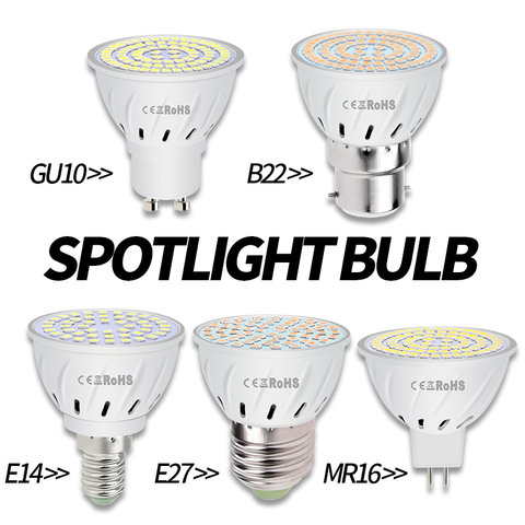 Led Spot Light Corn Bulb GU5.3 Bombilla LED E27 Spotlight SMD Led Lamp 5W 7W B22 focos led gu10 220V Ampoule led maison E14 - Price history & Review | AliExpress