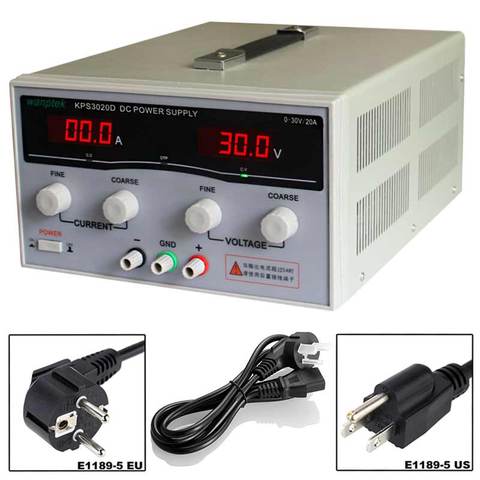 KPS3020D High Precision High Power Adjustable LED Display Switching DC power Supply 220V 0-30V/0-20A For Laboratory and Teaching ► Photo 1/6