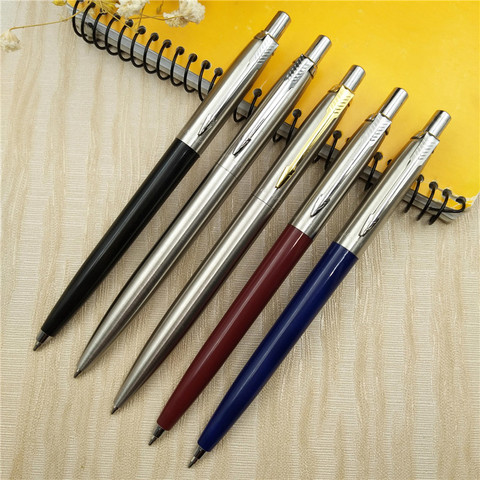 1 Pcs Classic Design Commercial Metal Ballpoint Pen Luxury Portable  Rotating Automatic Ball Pens Exquisite Writing Tool ► Photo 1/6