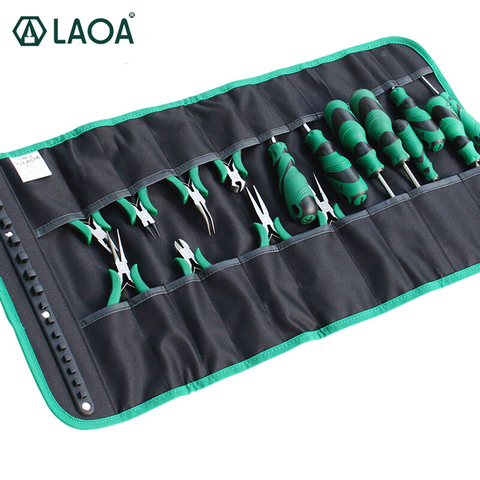 LAOA Oxford Cloth Tool Roll Pouch for Screwdrivers Toolkit to Storage Mini Pliers Electrician Workbag Without tools LA212815 ► Photo 1/6
