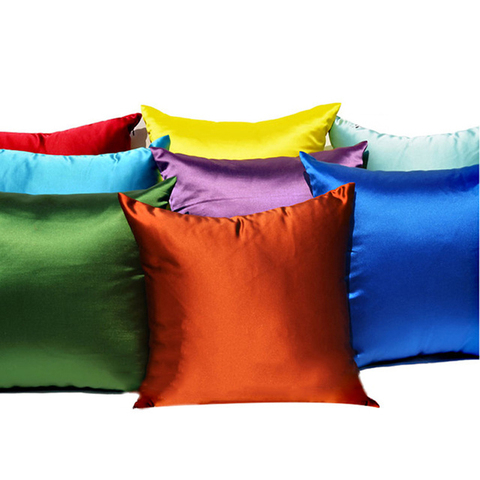 Super soft satin fabric sofa cushion cover decorative throw pillow case cover 30x50/40x40/45x45/50x50/60x60cm ► Photo 1/6