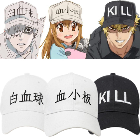 Anime Hataraku Saibou Cells at Work Baseball Cap Visor Sun Embroidery Hat Snapback Cosplay Props ► Photo 1/6
