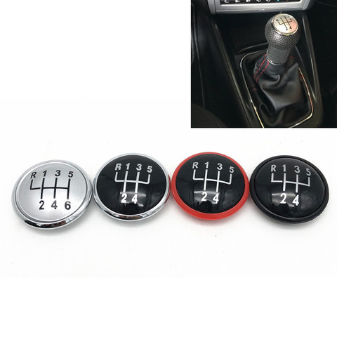 5/6 Speed Gear Shift Knob Cap Emblem Badge Cover for VW Volkswagen Golf Jetta MK3 MK4 GTI MK4 Bora LUPO POLO SEAT IBIZA CADDY ► Photo 1/6