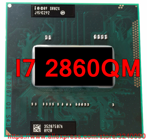 Original lntel Core I7 2860QM SR02X official version CPU (8M Cache/2.5GHz-3.6GHz/Quad-Core) i7-2860qm Laptop processor ► Photo 1/1