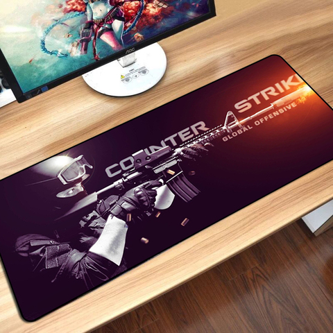 MousePad CS GO Print Overlock Edge PC Computer Gaming Mouse Pad XXL Rubber Mat For League of Legends Dota 2 for Boyfriend Gifts ► Photo 1/6