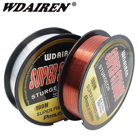 Brand Super Strong Japanese 100m 100% Nylon Transparent Not Fluorocarbon Fishing Line Fishing Tackle Not linha multifilamento ► Photo 1/6