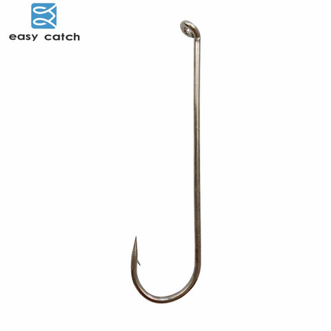 Easy Catch 500pcs 79580 Fishing Hooks White Long Shank Small Streamer Dry Fly Tying Fishing Hook For Jig Size 12 14 16 ► Photo 1/6