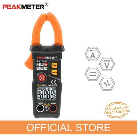 PEAKMETER PM2016S PM2016A Smart Mini Digital Clamp Meter AC  Current pliers ammeter Frequency NCV Tester amperimetric clamp ► Photo 1/6