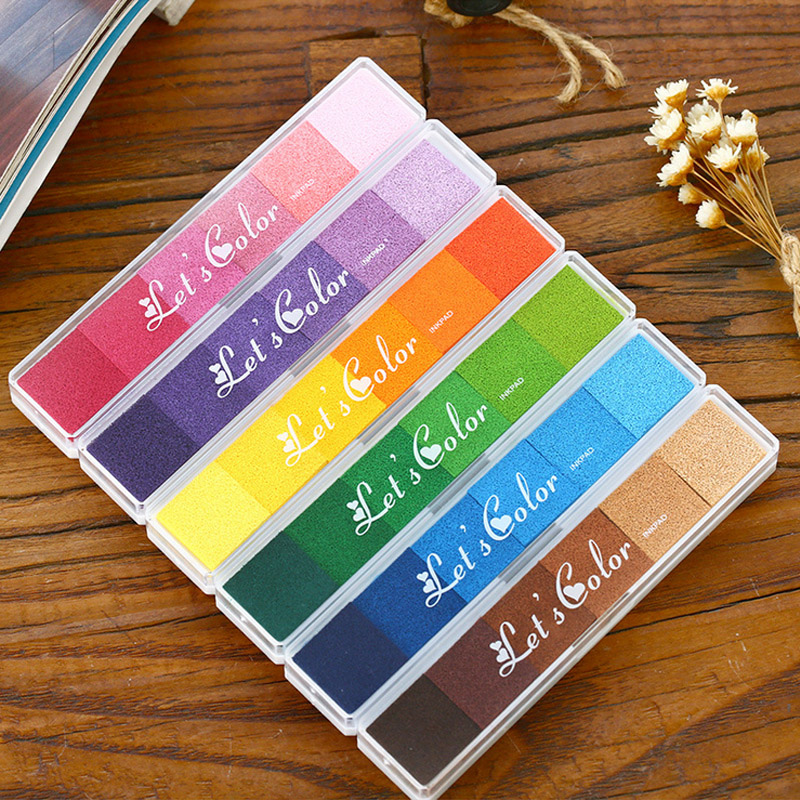 15 Colors Cute Inkpad Craft Oil Based DIY Ink Pads for Rubber