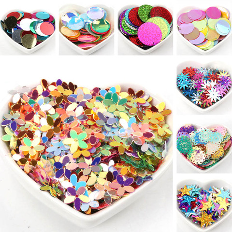 10g Stereoscopic Plane PVC loose Sequins Multicolor Paillettes Sewing Craft Children DIY Garment Decoration Accessory 3-30mm ► Photo 1/6