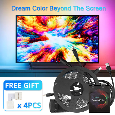 Dream Color PC TV Backlight USB Led Strip For Android 5.1+ System TV / Windows Computer ,WS2812b Led Strip Light RGB Diode Tape ► Photo 1/6