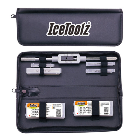 Icetoolz E158 Complete Tap Set with Handle & Storage Pouch Professional Bike Shop Repair Tool ► Photo 1/4