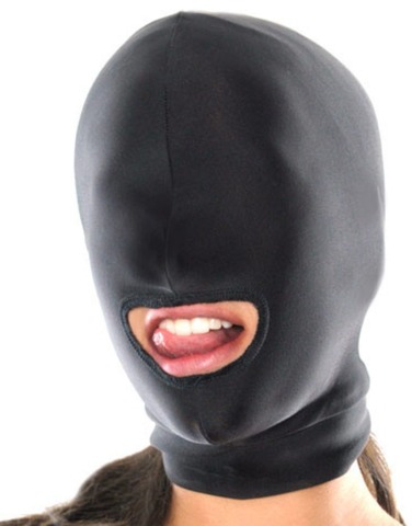 Happygo, Fetish Fantasy Lightweight Spandex Open Mouth Mask Hood Muzzles Head Harness Master Slave Role Play Adult Game H-448 ► Photo 1/1