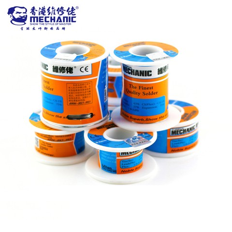 MECHANIC 100g sn63% pb37% 0.3/0.4/0.5/0.6/0.8/1.0/1.2mm HX-T100 high purity low melting point solder wire ► Photo 1/5