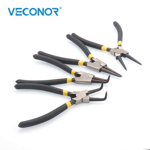 4PCS 7 Inch Circlip Pliers Internal External Curved Straight Tip Multifunctional Hand Tools ► Photo 1/3