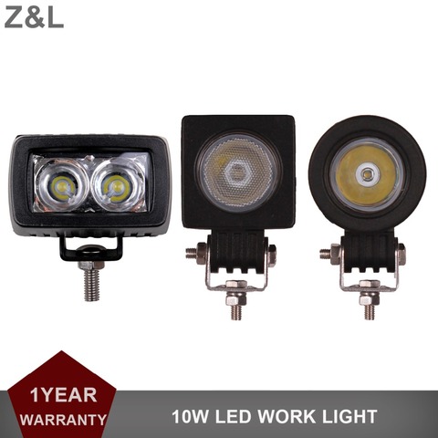 10W LED Work Light Offroad 12V 24V Car Motorcycle Bicycle 4X4 SUV Auxiliary Fog Lamp White Exterior Indicator Headlight Spotlamp ► Photo 1/6