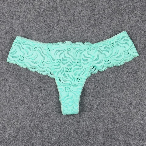 Hot Thong Bikini Panties Women Underwear Sexy Lingerie New Lace Pattern Low Rise Mini Panties Sheer Underpants G String C String ► Photo 1/5