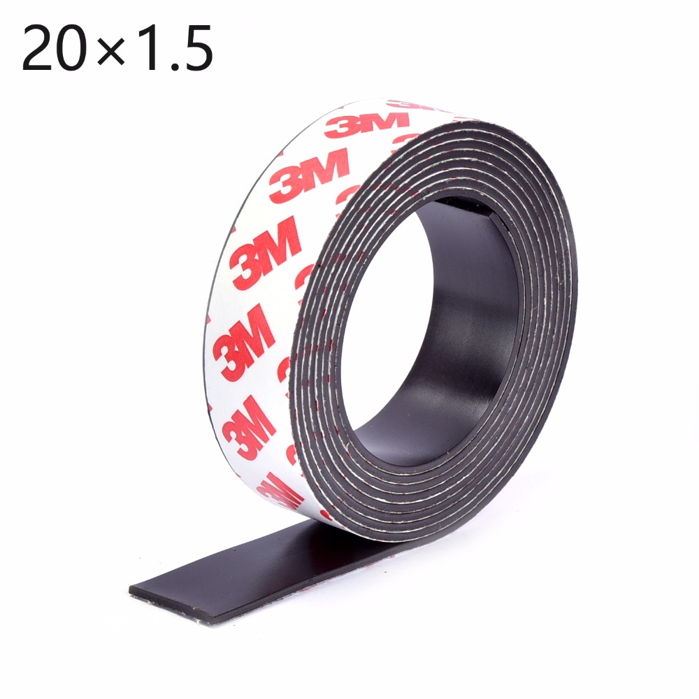 10*2mm 1 Meter self Adhesive Flexible Magnetic Strip Rubber Magnet Tape OF 