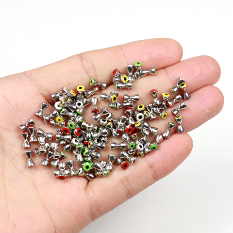 50pcs Fly Tying Crazy Charlie Streamers Brass Dumbbell Eyes 3.2mm 4mm 4.8mm Fly Fishing Material ► Photo 1/4
