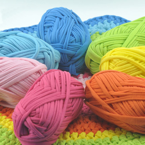 100g/lot New 2017 Super Soft Thick Chunky T Shirt Yarn For Knitting Blanket  Carpet Handbag Crochet Cloth Yarn lanas para tejer - Price history & Review, AliExpress Seller - Mavalya Store