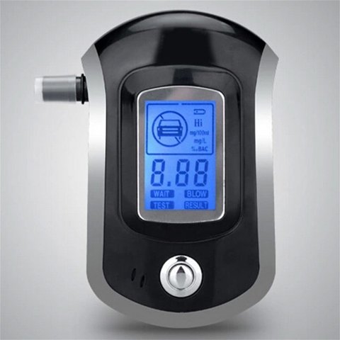 hot Professional Digital Breath Alcohol Tester Breathalyzer with LCD Dispaly with 5 Mouthpieces AT6000 Hot Selling Drop Shipping ► Photo 1/6