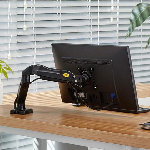 17''-27'' Desktop LED Monitor Holder NB F80 Computer Screen Monitor Mount Stand Full Motion Swivel Arm Gas Spring 4.4-14.3lbs ► Photo 1/6