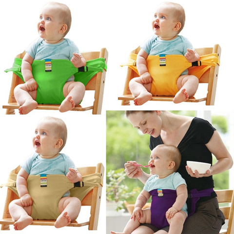 Baby Dining Chair Safety Belt Portable Seat Lunch Chair Seat Stretch Wrap Feeding Chair Harness baby Booster Seat ► Photo 1/6